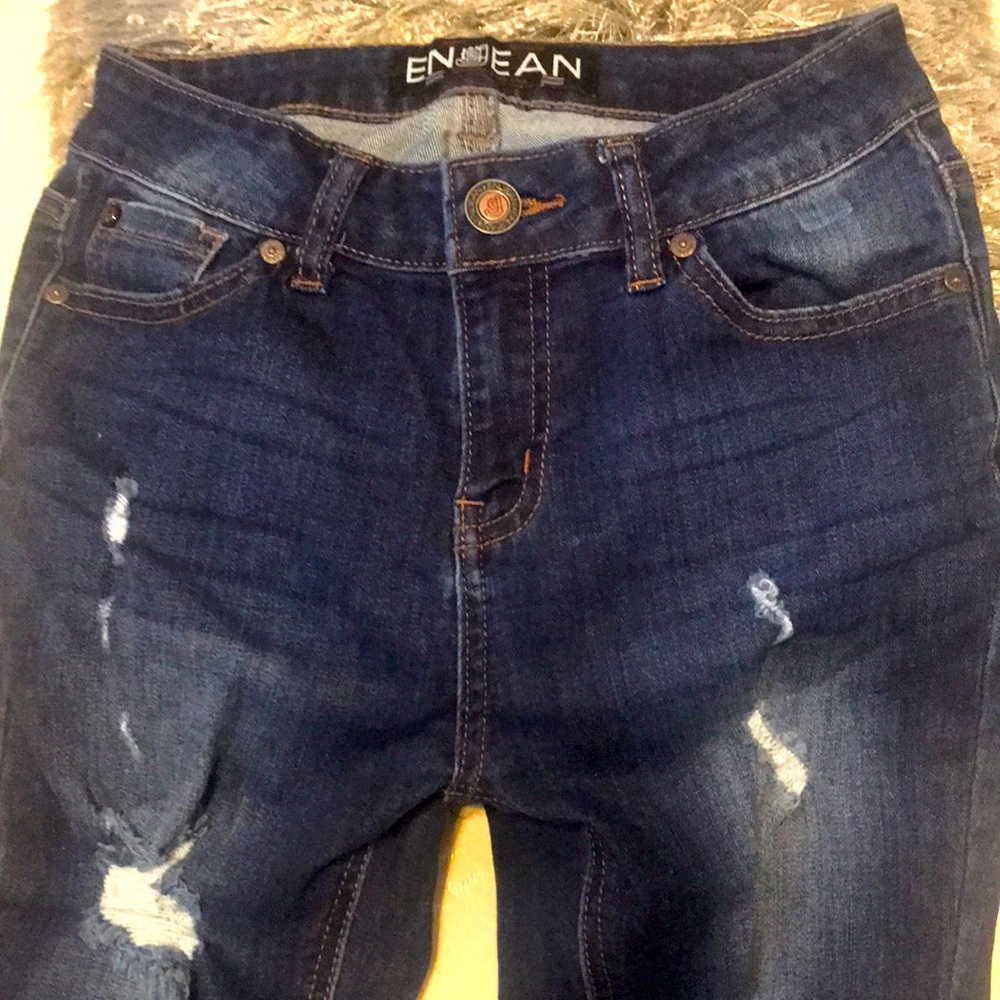 ENJEAN skinny Authentic DENIM size 3. Dark blue